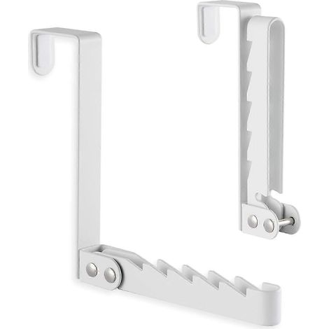 Porte-manteau mural pliable à suspendre, avec 5 rainures, sans perçage (blanc) (1/5)