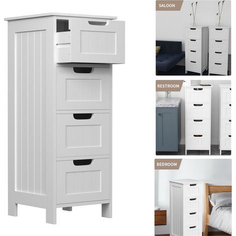 Ensemble de salon moderne armoire support unité armoire meubles de salle de bains 4 tiroirs étagères