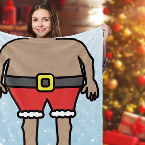 Personalisierte Weihnachtsdecke BL641-5, 140x200cm, dekorative Partydecke, weicher Stoff für Wohn- und Schlafzimmer. (1/3)
