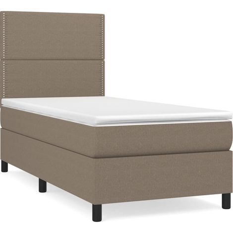 Maison Exclusive - Boxspringbett mit Matratze Taupe 90x200 cm Sto