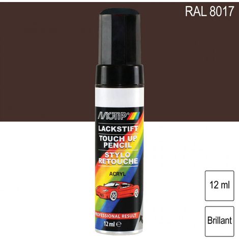 Pinceau de retouche RAL 8017 Brun chocolat brillant 12ml MOTIP