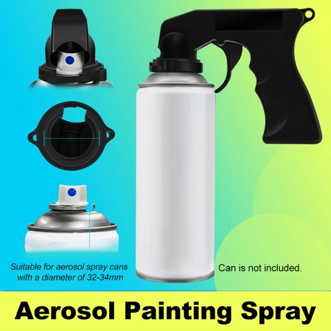 Poignée de pulvérisation pour peinture aérosol avec gâchette à prise intégrale pour l'entretien et la peinture automobile (aérosol non inclus) (1/4)
