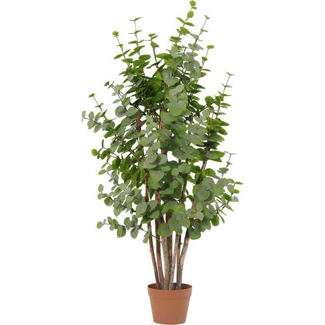 Eucalyptus Artificiel Plante Verte Décorative pour Décoration Intérieure Salon Bureau 120 cm - PANGIVO