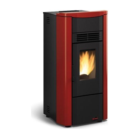 Stufa a pellet struttura in acciaio 7 kW Giusy Evo 7 Bordeaux Nordica Extraflame - Red (1/4)