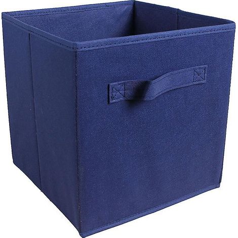 30 X 30 X 30 Cm, Bleu Marine Basics Lot De 1 Cubes De Rangement Pliables En Tissu Avec Poignes (1/5)