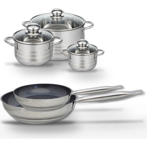 Lot 2 Poêles 24/28 cm & 3 Faitouts 12/16/24 cm Elo Profi Therm Platinum (1/5)