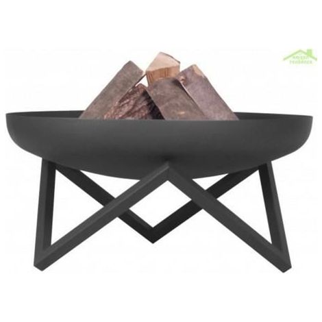 Braciere da giardino SOA in acciaio con o senza coperchio Ø 70cm Acciaio Naturale (1/2)