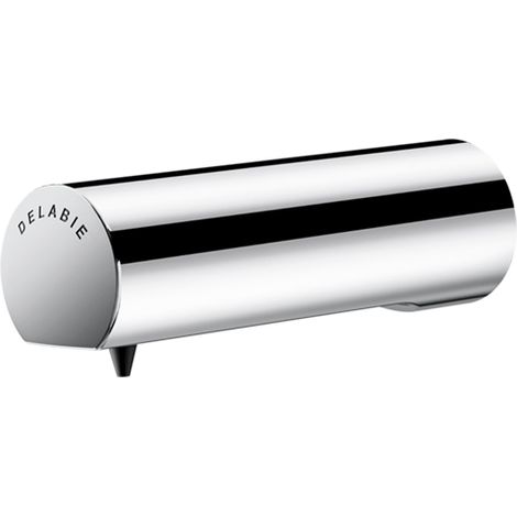 Distributeur de savon Delabie T4 mural, avec tuyau de 1,2 m, alimentation par batterie (1/2)