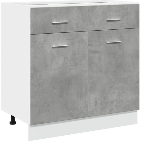 Meubles de Rangement,Armoire à tiroirs "Lyon" Gris béton 80 x 46 x 81,5 cm Bois d'ingénierie CFW468916 (1/5)