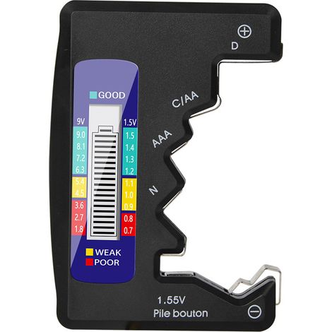 ANENG Testeur de Pile avec Écran LCD Indicateur de Charge pour Piles C D N AA AAA 9V 1.5V Bouton Vérificateur de Batterie Domestique