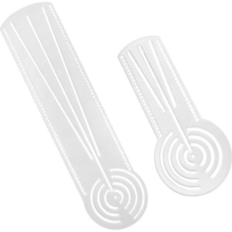 Lot de 2 règles mandala en acrylique, gabarit multi-angles aux (1/5)