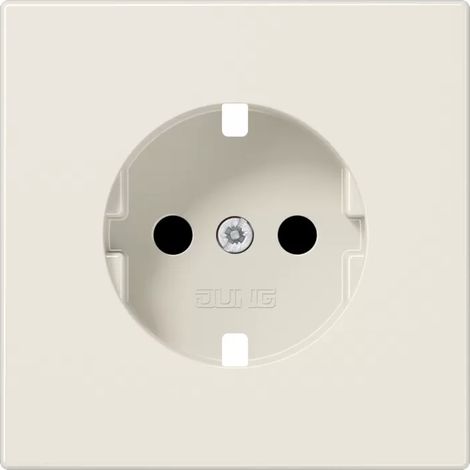 Steckersockelabdeckung schuko 2P + TT IVORY JUNG LS 1520 KI PL (1/2)