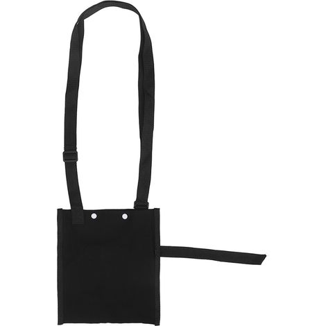 Sacoche d'urine à une poche, pochette de drainage urinaire avec sangle réglable, noir, couverture ajustée. (1/5)