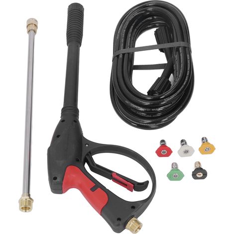 4000 PSI Hochdruck-Reinigungspistole, 8 Meter Schlauch, Auto-Airbrush-Set mit 5 Düsen (1/5)