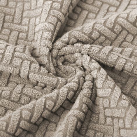 HOUSSE DE SIÈGE 40x40cm GRIS BEIGE JACQUARD ÉLASTIQUE [60-Z1-SZB] (1/5)