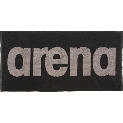 Toalla suave Arena Gym, color negro y gris, talla única.