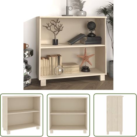 The Living Store Buffet HAMAR Marron miel 85x35x80 cm Bois massif de pin - Buffet - Meuble De Rangement - Armoire - Commode - Bois Massif (1/5)