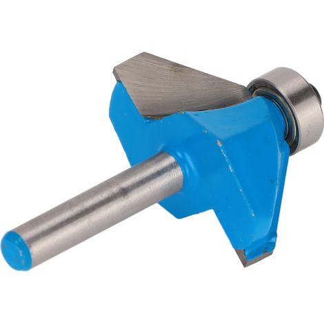 Fraise à chanfreiner 45° queue ronde 1/4 po avec roulement supérieur acier carbone alliage YG6 pour bois MDF placage 1/4x5/8 (1/5)