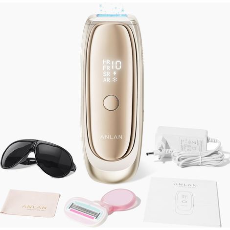 26J Épilateur Lumière Pulsée avec Refroidissement Saphir Epilateur Laser 10 Niveaux et 4 Modes Lumiere Pulsee Epilation IPL pour Corps, Visage, Maillot – Femme (1/5)