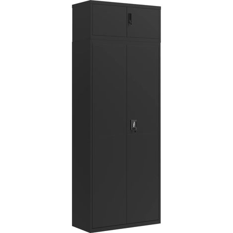 Maison Exclusive - Armadio Classificatore Nero 90x40x240 cm in Acciaio