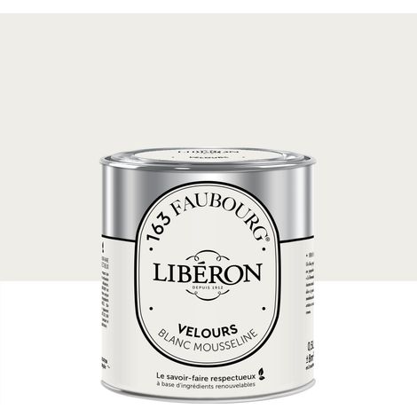 LIBERON Peinture blanc mousseline multisupport 163 faubourg LIBÉRON velours 0.5 l (1/3)