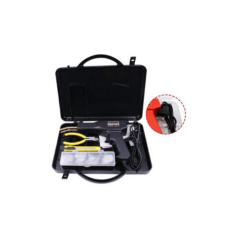 Soldador de plástico de 50 W, pistola de soldar con 200 grapas calientes, kit de reparación de parachoques de coche, herramienta para reparar grietas en la carrocería. (1/2)