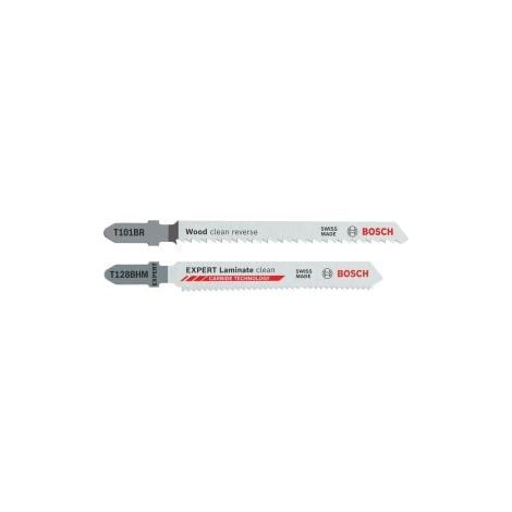 Bosch T101BR und EXPERT Laminate clean T128BHM Stichsägeblätter-Set 26-tlg. - 2608665463 (1/5)