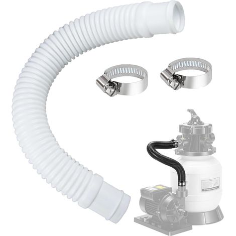Tuyau de piscine 32 mm, longueur 40 cm avec 2 colliers de serrage, tuyau de remplacement pour pompe de filtration et Skimmer Intex, piscine Hors-Sol (1/5)
