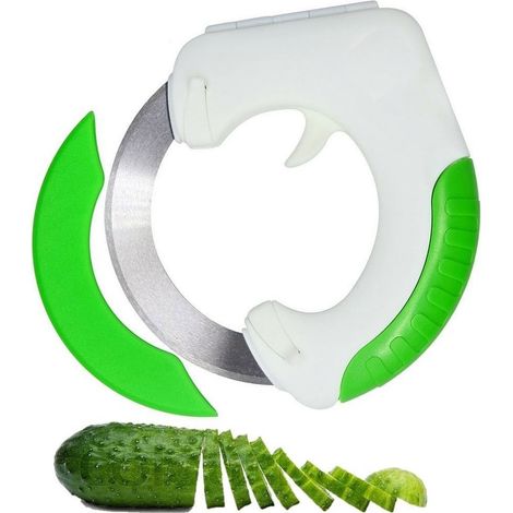 TrAdE Shop Traesio - Coltello Rotante Ruota Con Lama In Acciaio Inox Per Pizza Verdure Carne 15200 - (1/4)