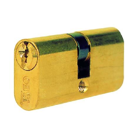 ISEO F300 CILINDRO OVALE 27-27 OTTONATO C/3CH 10 PZ
