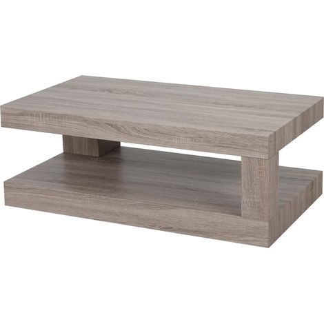 Mesa de centro mesa de salón 40x110x60 cm MDF aspecto roble oscuro 040008427