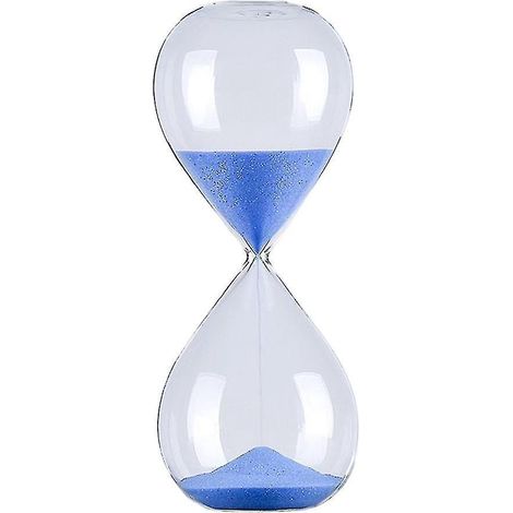 Dekorative Sanduhr aus Glas, 5/30/60 Minuten - 30 Minuten - Blau