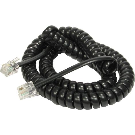 Cavo telefonico Rj09 4p4c Spirale 5m Nero Tel-4c-05t-bk (1/4)