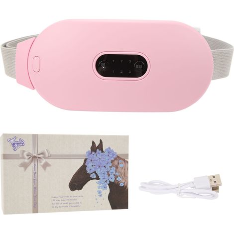 Ceinture chauffante sans fil pour règles douloureuses, 6 modes de vibration, arrêt automatique, recharge USB, massage utérin, compresse chaude. (1/5)