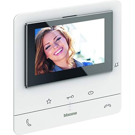 Bticino 344932 Video House Station Class 100X16E con conexión WiFi Pantalla táctil de 7 pulgadas para extensión para una casa de dos familias, color blanco