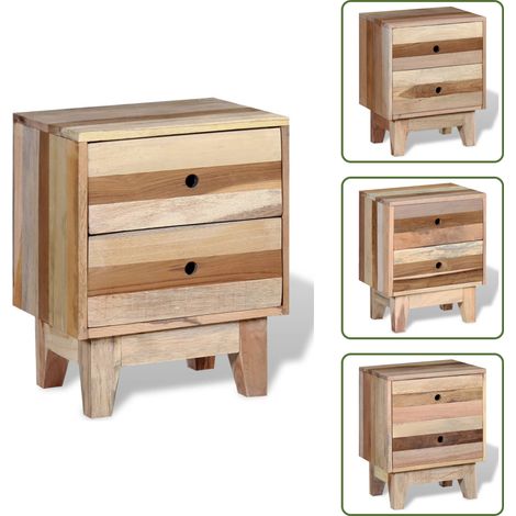 Nachttisch Altholz Massiv - Vintage Nachttisch - Altholzmöbel - Nachtkästchen - Wohnzimmer Deko - Sideboard (1/5)