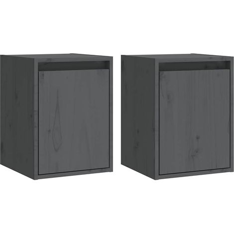 Maison Exclusive - Armario de pared 2 uds madera maciza de pino g (1/5)
