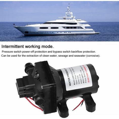 Pompe hydraulique à membrane série 42, 12 V, 3,0 GPM, 55 PSI, avec dérivation interne, pour l'alimentation en eau des yachts et camping-cars. (1/5)