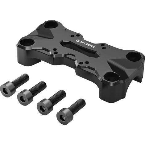 Abrazadera superior del manillar, modelo AMPS, mecanizada por CNC, negra. (1/2)