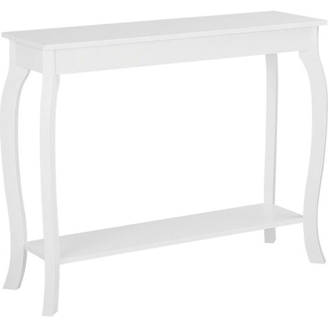 Tavolino consolle in MDF verniciato bianco Hartford
