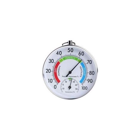 Intérieur Extérieur Forme Ronde Thermomètre Température Jardin hygromètre Testeur Comfortable Météo Humidité Mètres (1/5)