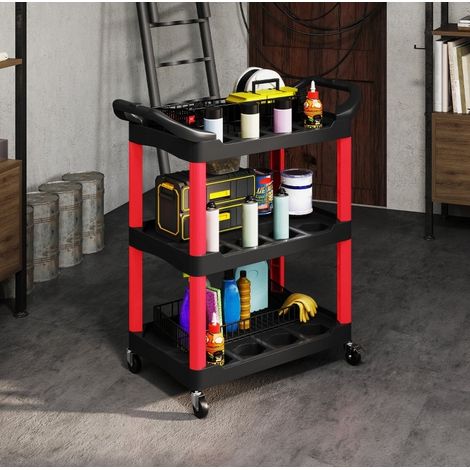 Carro de herramientas 3 estantes con ruedas OKMYHOME (1/5)