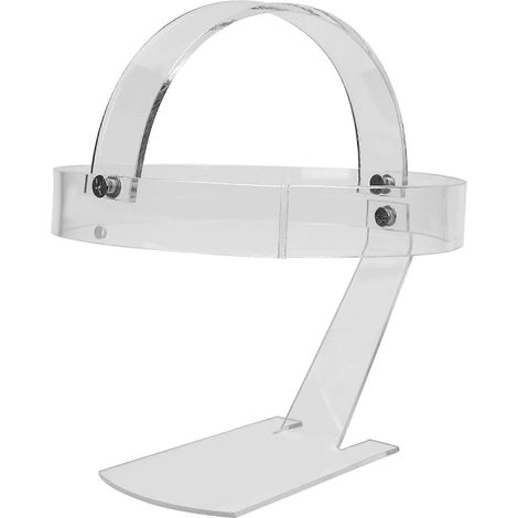 Porte-chapeaux de bureau avec base en acrylique transparent, adapté à un usage domestique, 11,00 x 11,00 x 8,00 cm, lot de 2. (1/5)