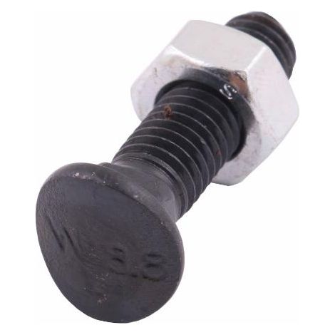 Jeu de boulons à tête demi-ronde M10x30 mm classe 8.8 Waryński (vendus par lots de 25) (1/4)