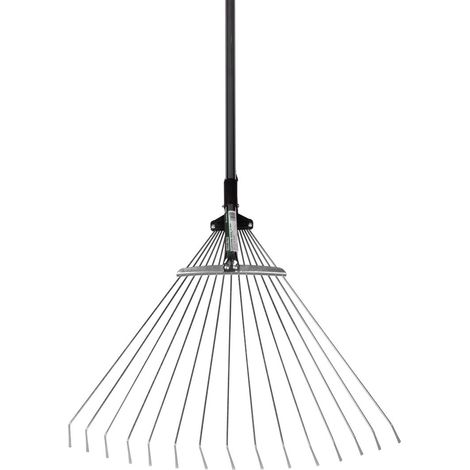 Laub Rechen Strend Pro R120, Fächerform, teleskopisch, Metallstiel