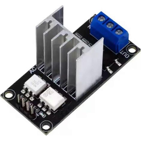 Module de gradation CA 50/60H logique 3,3 V/5 V à canal unique 8 A, adapté aux lampes, composants, ventilateurs, pompes à eau, purificateurs d'air, etc. (1/3)
