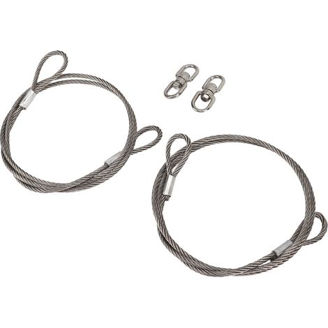 Paire de sangles de traction pour remorque 1 m, réf. 125542, en inox 304, pour hayon élévateur, porte de garage, remorques, grues, camping-cars et quads. Compatibles avec systèmes Gorilla Lift. (1/5)