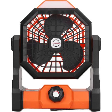 Campingventilator mit LED-Laterne, tragbarer Outdoor-Ventilator mit stufenloser Geschwindigkeitsregelung, starker Windleistung, Campinglampe, 7800-mAh-Akku für Picknick und Angeln