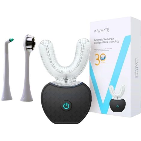 Brosse à dents électrique ultrasonique V-WHITE pour adultes – Nettoyage des dents à 360°, mains libres – Protection des gencives, étanche IPX7, chargement sans fil (1/5)