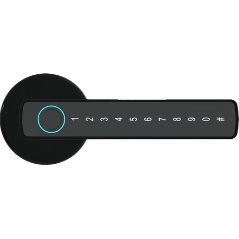 Cerradura inteligente con huella dactilar, múltiples métodos de desbloqueo, acceso remoto, M5 Negro (1/2)